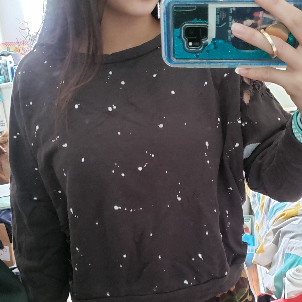 Splatter Distressed Longsleeve - Picture 2 of 3